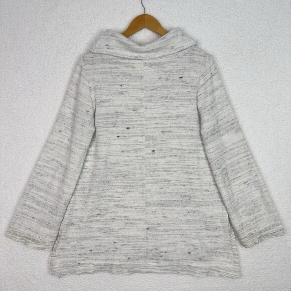 Anthropologie‎ Maeve Risa Hacci Tunic Sweater Sz L Grey Marled Cowl Neck Relaxed - Picture 12 of 16